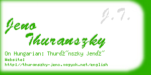 jeno thuranszky business card